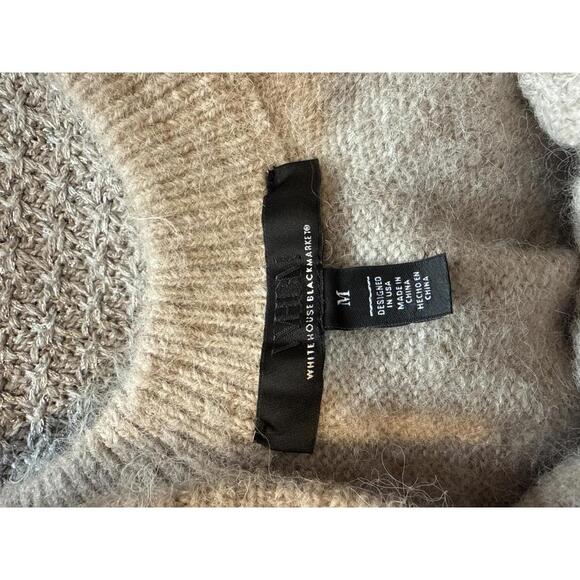 White House Black Market Beige Sweater with Sequin Detail, Size M - Picture 2 of 8